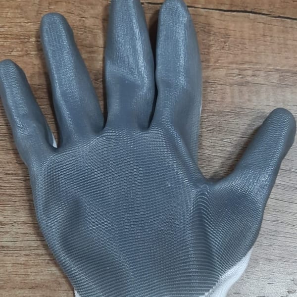 White and Grey Gloves